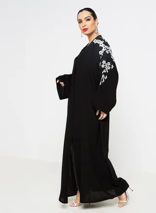 Embroidered Abaya Black 