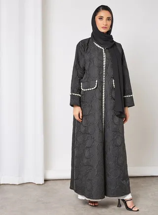Stylish Casual Abaya With Sheilah Black 