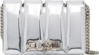 The Slash metallic leather shoulder bag