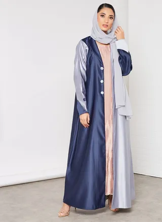 Stylish Casual Abaya With Sheilah Blue 