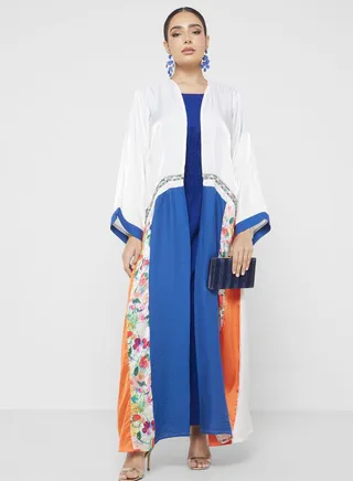Color Block Detail Abaya 