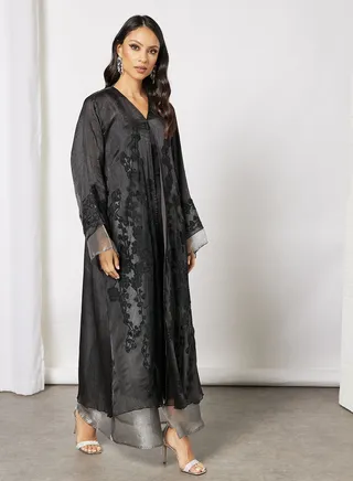 Embellished Abaya Black 