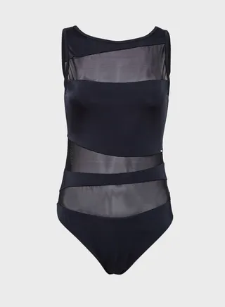 High Neck Mesh Swimsuit 