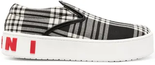 Check Print Slip-On Sneakers