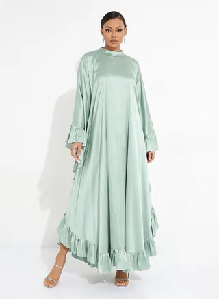 Emerald Farasha Style Abaya 