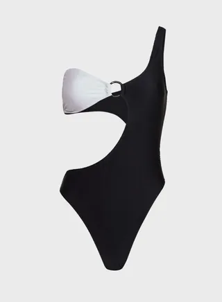 Colourblock Asymmetric Swimsuit 