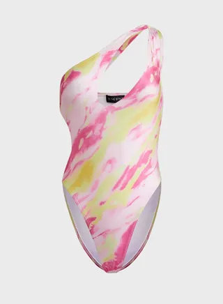 Abstract Asymmetric Swimsuit 