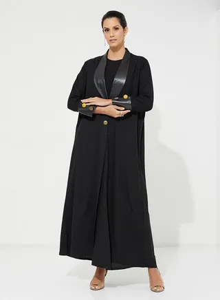 Leather Design Abaya 