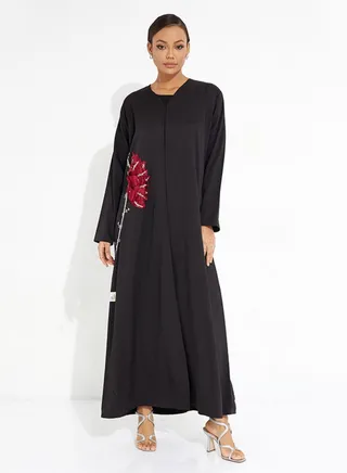 Red Prominent Abaya 
