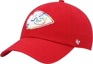 Men's '47 Red Kansas City Chiefs Pride Clean Up Adjustable Hat