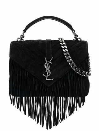 medium College fringed tote