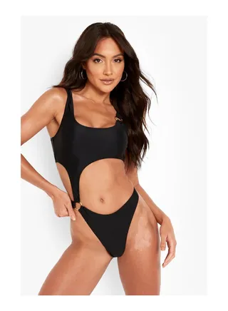 Ring Detail Cut Out Swimsuit 