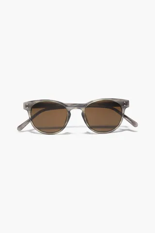 Round-frame acetate sunglasses