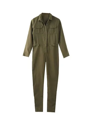 Solid Jumpsuit Army Green 