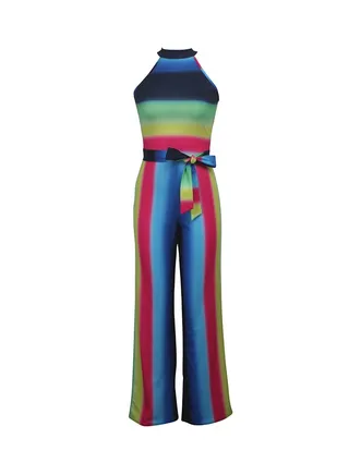 Fashion Printed Wide Leg Jumpsuit Multicolour 