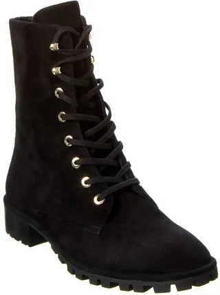 Stuart Weitzman Laine Suede Combat Boot