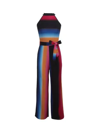 Fashion Printed Wide Leg Jumpsuit Multicolour 