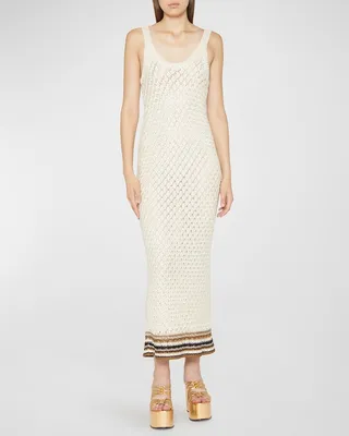Crochet Knit Maxi Dress