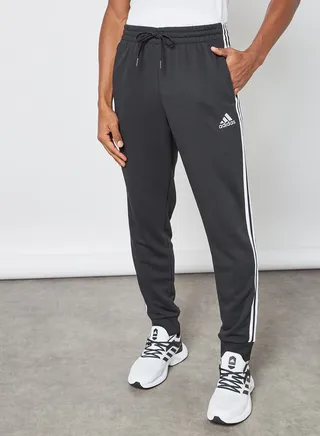 3-Stripes French Terry Tapered Sweatpants Black/White 