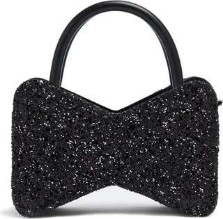Bow glitter mini bag
