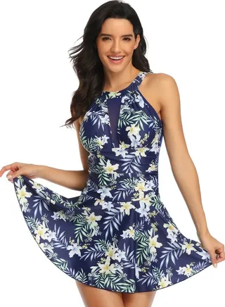 Floral One-Piece Swimsuit Multicolour 