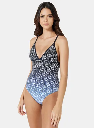 Logo Print Swimsuit 