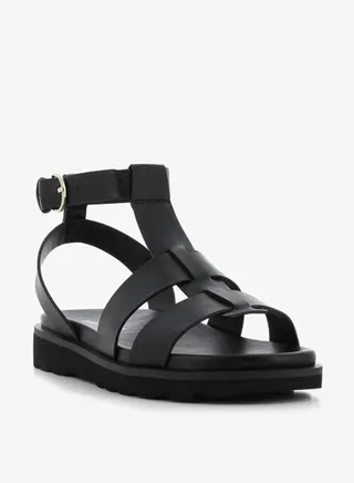 Women's Solid Open Toe Sandals with Buckle Closure 