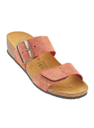 Casual Slip-On Sandals Red/Brown 