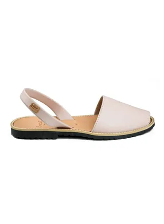 Madona Leather Sling Back Casual Sandals Pink 