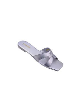 Casual Ladies Slides  Silver 36 