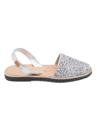 Madona Glitter Sling Back Casual Sandals Silver(N1Plata) 