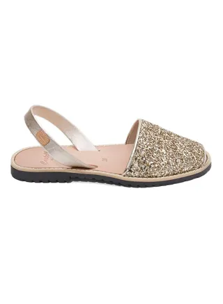 Madona Glitter Sling Back Casual Sandals Gold(N7Platinum) 