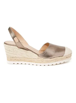 Frida Montada Leather Sling Back Casual Sandals Grey 