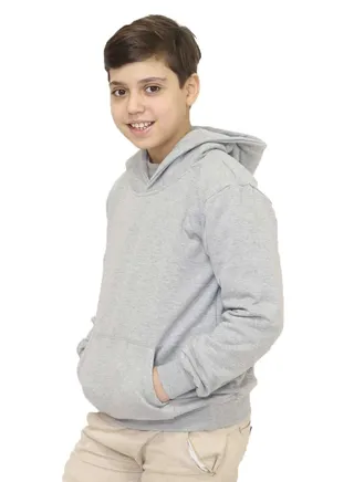 Hoodie Melton Cotton For Kids - Grey 