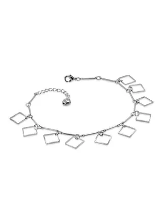 Metal Square Charm Anklet 