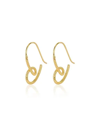 18K Gold Love Earrings For Women 