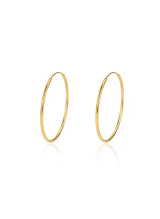 18K Gold Hoop Earrings For Women 