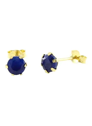 18 Karat Gold Sapphires Earrings 