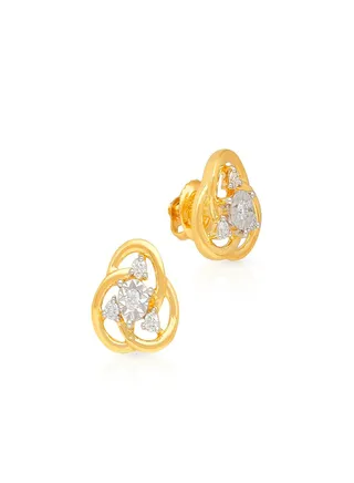 Malabar Gold and Diamonds 18 Carat 750 Purity Diamond Earring MGNFEL016ER1YVVSVS-GH 