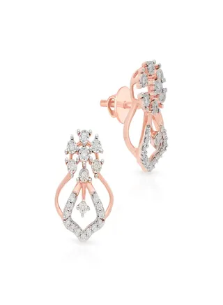 18 Carat 750 Purity Rose Diamond Earring MGNPNG409ER1RVSSI-GH for Women 