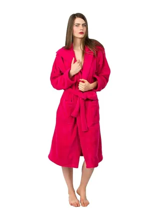 Pinkish Red Color Light Weight and Quick Drying Bathrobe XL Size 