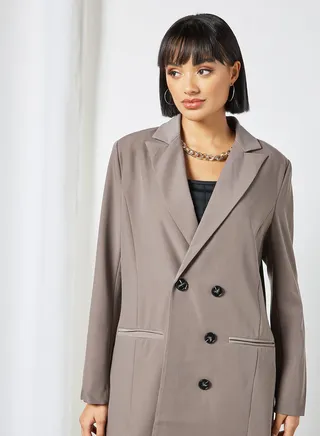 Delphine Oversized Blazer Dress Grey 