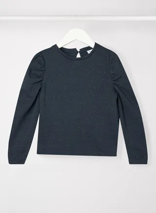 Kids Ruched T-Shirt Blue 