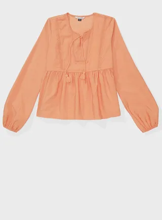 Balloon Sleeve Tiered Top 