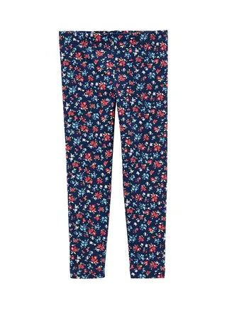 Girls Floral Leggings Multicolour 