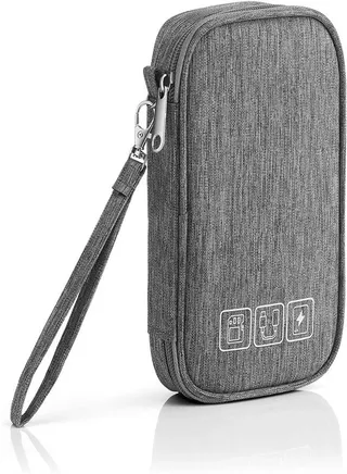 Small Portable Travel Cable All-in-one Storage Bag to Store Power Cords, Chargers and More 