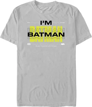 Men's The Flash Saving the Future Batman T-Shirt - Silver - Large