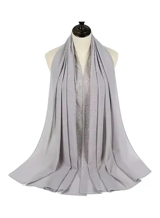 Pearl Chiffon Headscarf Grey 