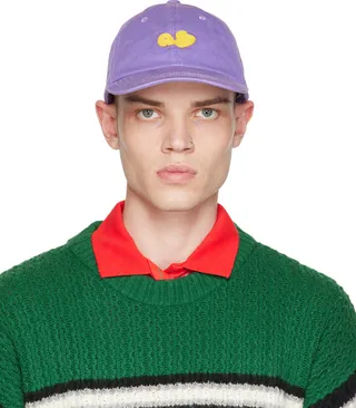 Acne Studios Purple Embroidered Cap