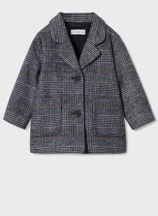 Infant Checked Coat 